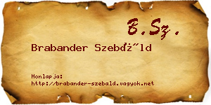 Brabander Szebáld névjegykártya